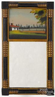 Sheraton painted mirror, ca. 1835, 20 1/2'' x 11 1/4''.