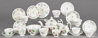 Assembled English porcelain tea service, 19th c., twenty-one pieces.