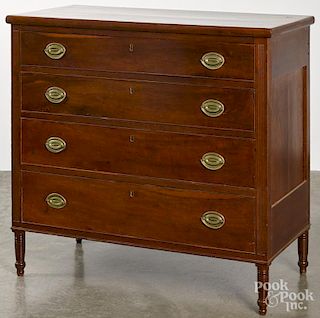 Pennsylvania Sheraton cherry chest of drawers, ca. 1820, 39 1/2'' h., 40 1/2'' w.