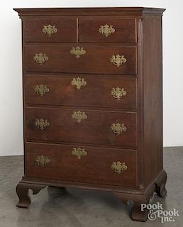 Pennsylvania Chippendale walnut high chest, late 18th c., 65'' h., 41 3/4'' w.