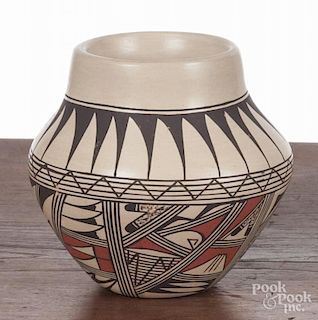 Hopi polychrome jar, signed Jofern Puffer, 4 1/2'' h.