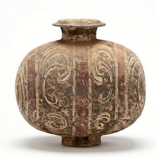 Chinese Painted Cocoon Jar