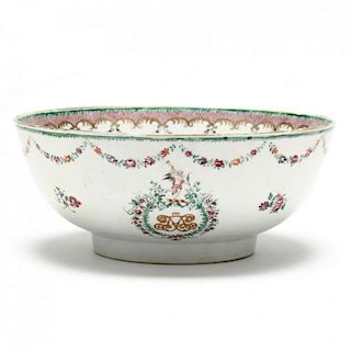 Chinese Export Marriage Punch Bowl