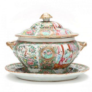 Chinese Export Famille Rose Tureen and Underplate