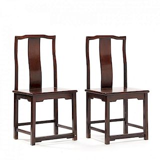 Pair of Southern Official's Hat Side Chairs