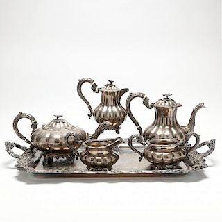 Very Fine Sterling Silver Tea & Coffee Service by Birks