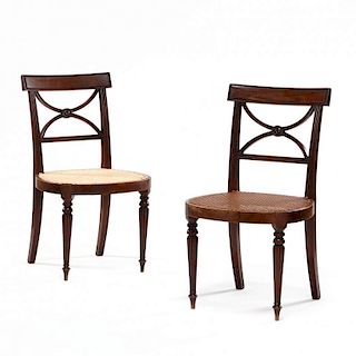 A Pair of George III Sheraton Side Chairs