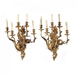 Pair of French Rococo Revival Wall Sconces