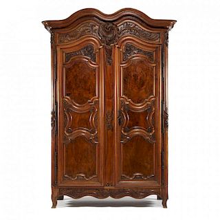Louis XV Monumental Carved Armoire