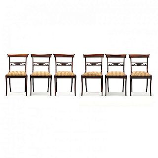 Set of Six Regency Dining Chairs, W. Huxley