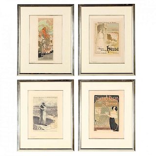 Four Framed Lithographic Plates from Les Ma_tres de l'Affiche