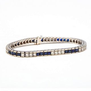 18KT Sapphire and Diamond Bracelet, Birks