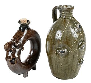 Two Contemporary Figural Pottery Jugs