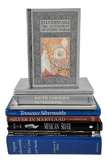 Group of Nine Reference Books on Silver