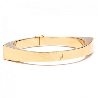 14KT Modernist Gold Bracelet, signed