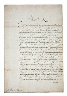King Charles II Signed Letter