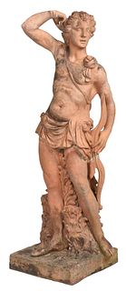 Life Sized Terra Cotta Statue of Apollo