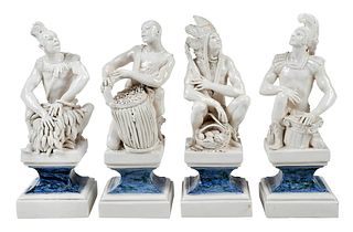 Four Andrea Spadini Italian Pottery Figures