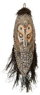 Papua New Guinea Cowrie Shell Mask 