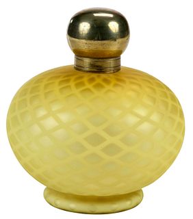 Yellow Pearl Satin Glass Cologne/Perfume