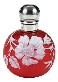 British Cameo Glass Perfume, Probably Thomas Webb