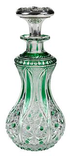 French Emerald Cut to Clear Glass Perfume Bottle