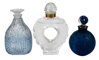 Three French Glass Perfumes