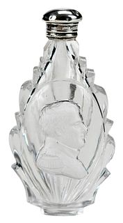 French Clear Glass 'Napoleon' Sulphide Perfume Bottle