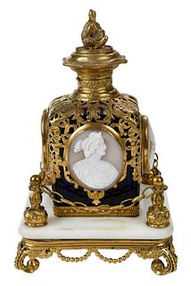 Palais Royal Cobalt, Cameo and Gilt Bronze Perfume