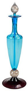 Steuben Celeste Blue Glass Perfume Bottle