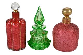 Three Perfumes, Overshot and Cut Glass