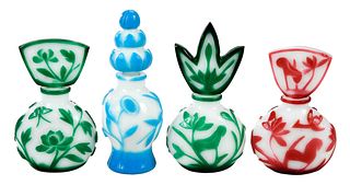 Four Chinese Peking Glass Perfumes