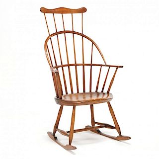 New England Comb Back Windsor Rocking Chair