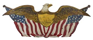 American Painted Tin Eagle Trade Sign