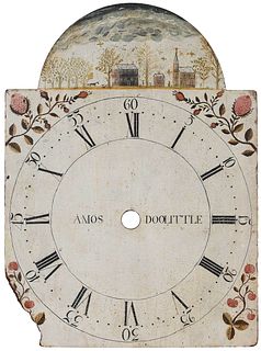 Amos Doolittle Painted Clock Face