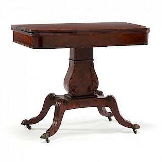 Late Federal Carved Game Table