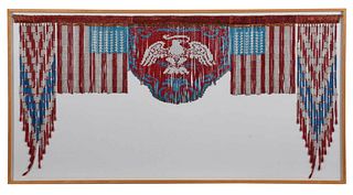 Early 20th Century Beaded Political Banner