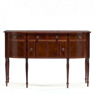 Federal Style Inlaid Bowfront Sideboard