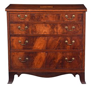 Fine Rare Virginia Federal Walnut Chest of Drawers