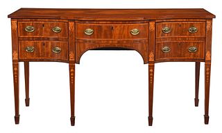 A Very Fine Southern Federal Inlaid Mahogany Sideboard