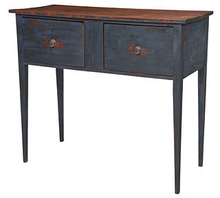 Southern Federal Style Blue Painted Huntboard