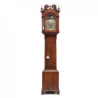 Pennsylvania Chippendale Walnut Tall Case Clock