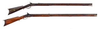 Two 19th Century Percussion Ohio Long Rifles