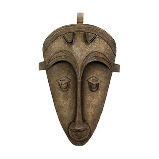 Modern African Style Metal Mask Art