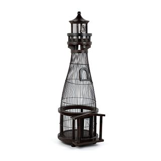 English Mid-Century Lighthouse Birdcage