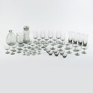(47) Group of Holmegaard Elsinore Smoke Glassware