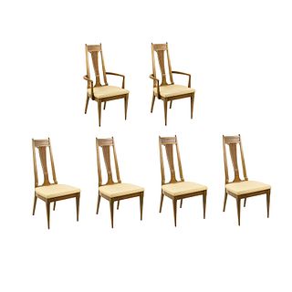 (6) American Martinsville Upholstered Dining Chairs