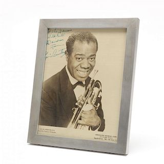 Louis Armstrong Signed Photo to Wild Bill Davison
