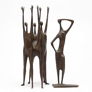 Ursula Hanke-Forster (German, 1924-2013), Two Bronze Sculptures