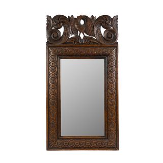 Carved Wood Eagle Gaelic Mirror 